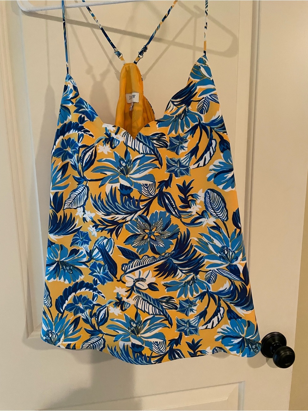 J. Crew Yellow Floral-Print Cami